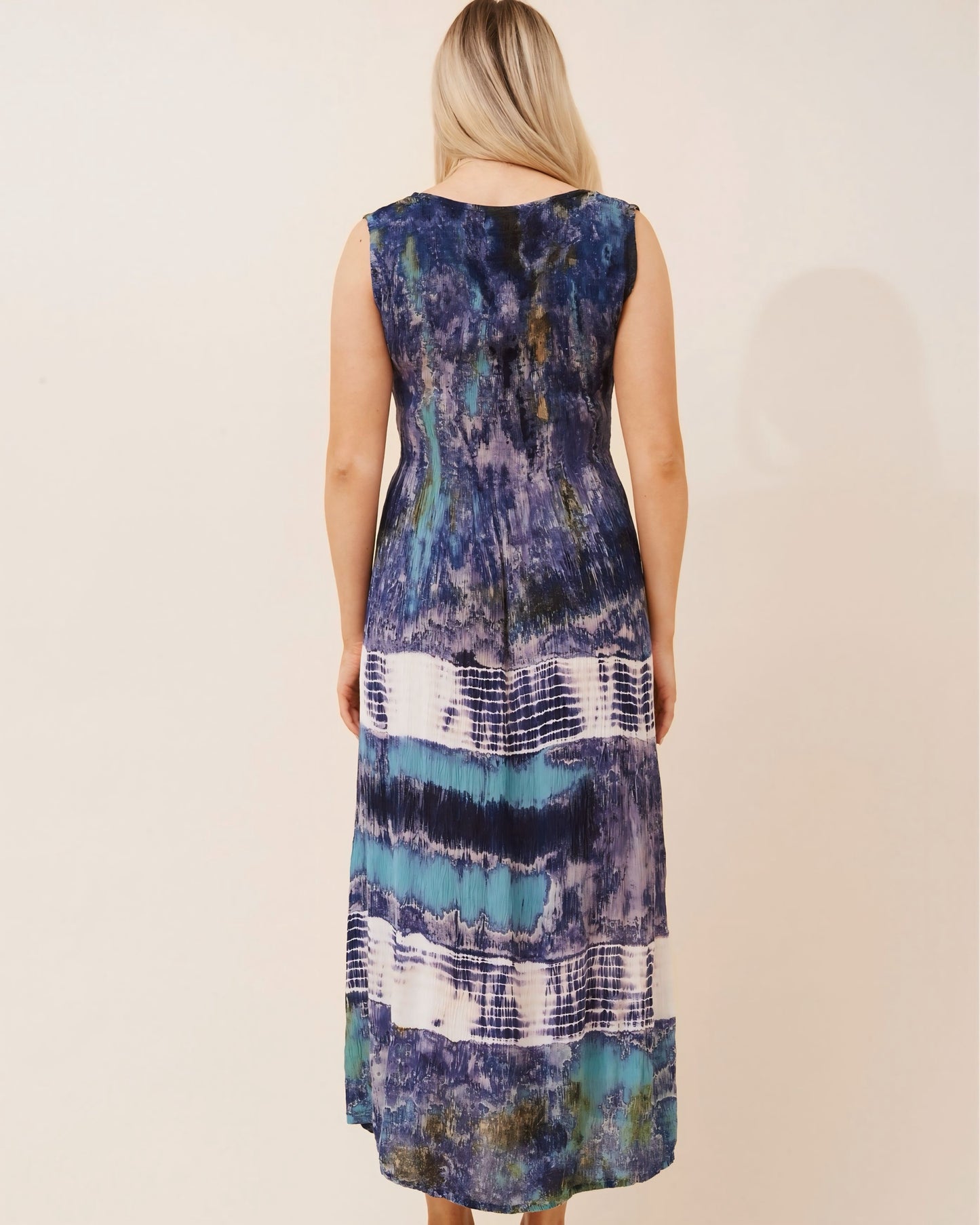Sky Shirred Top Maxi Dress