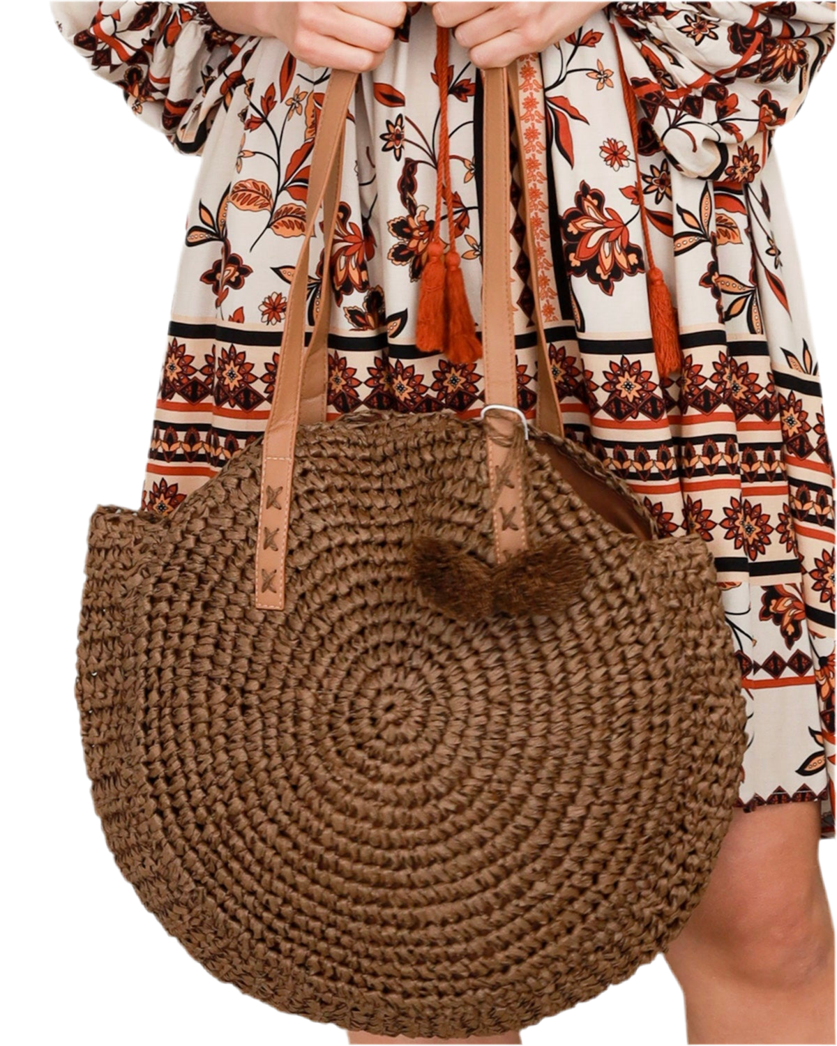 Bags - Round Straw Bag