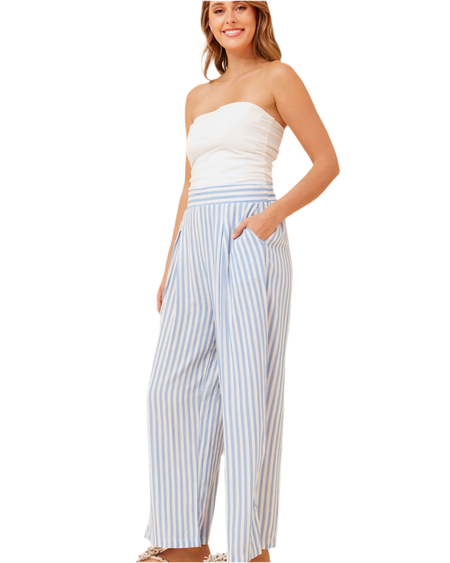 Silvia Pull On Wide Leg Pants