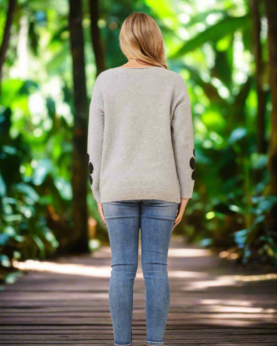 Daisy Self Print Knit Sweater