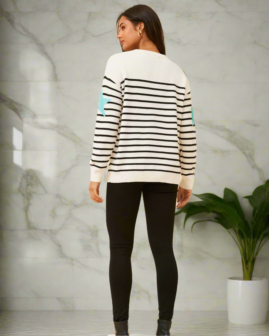 Scarlet Star Print Knit Sweater