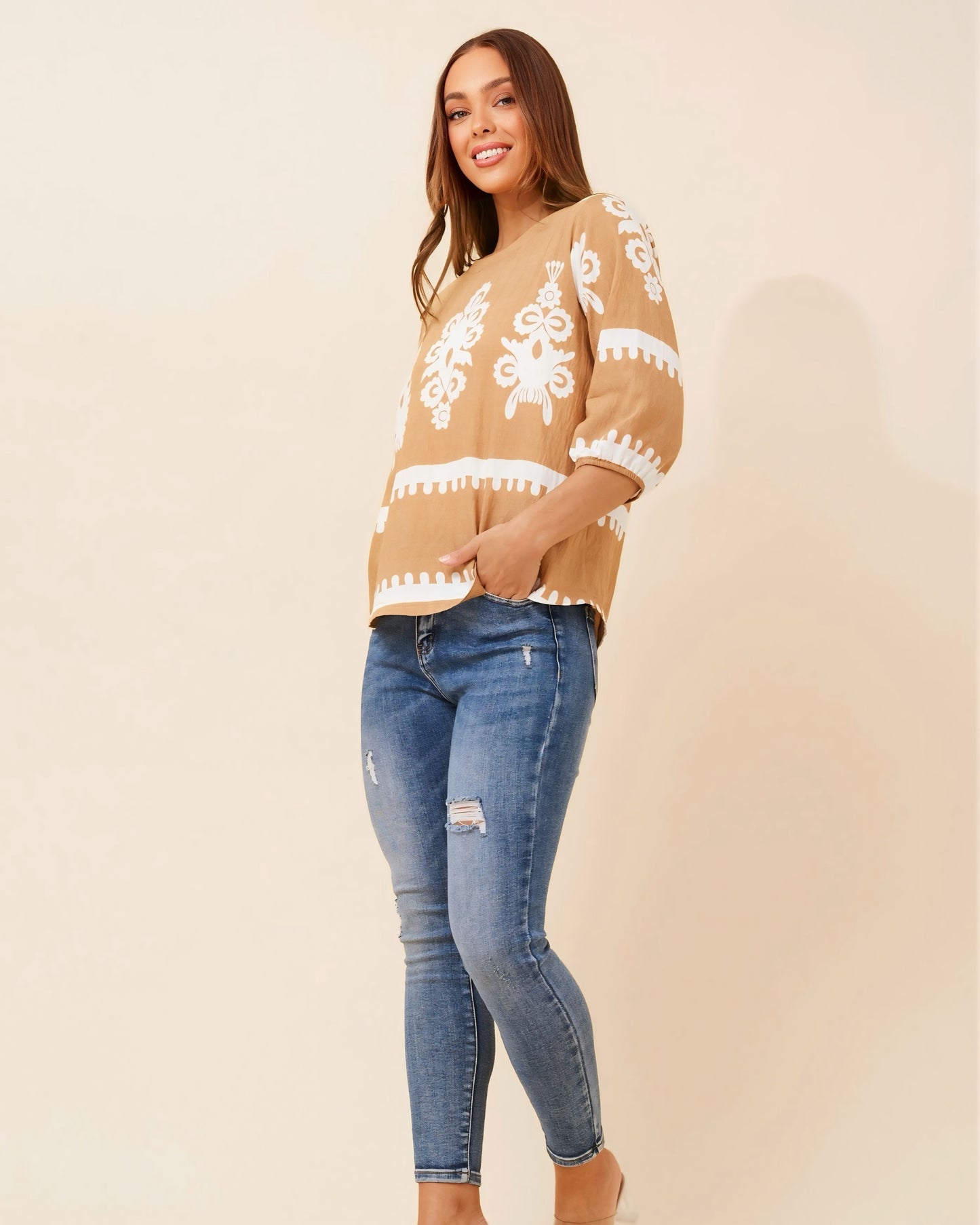 Benni Self Print Top