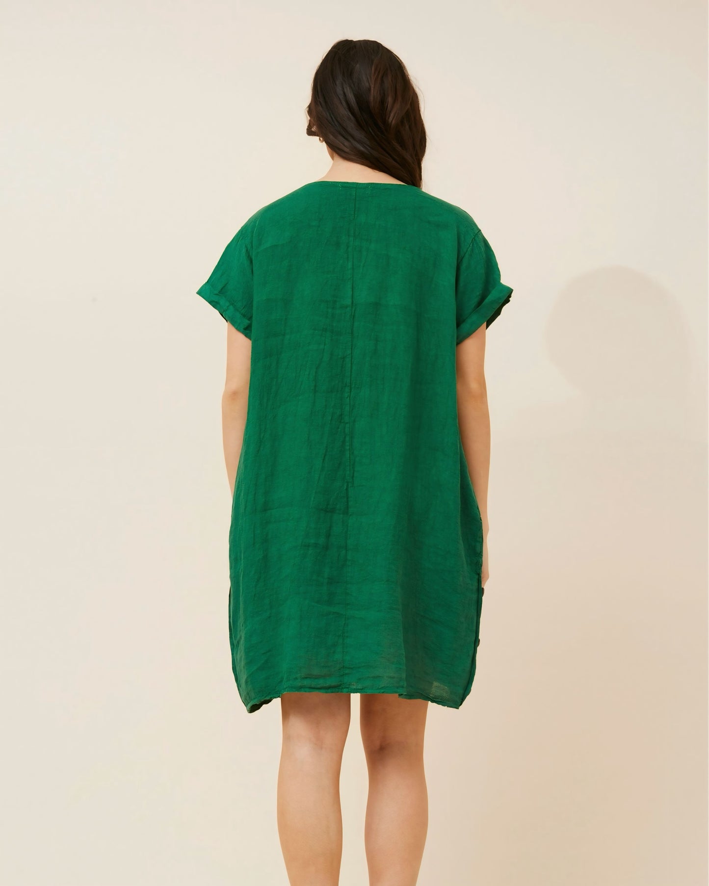 Alisa Cap Sleeve Linen Dress