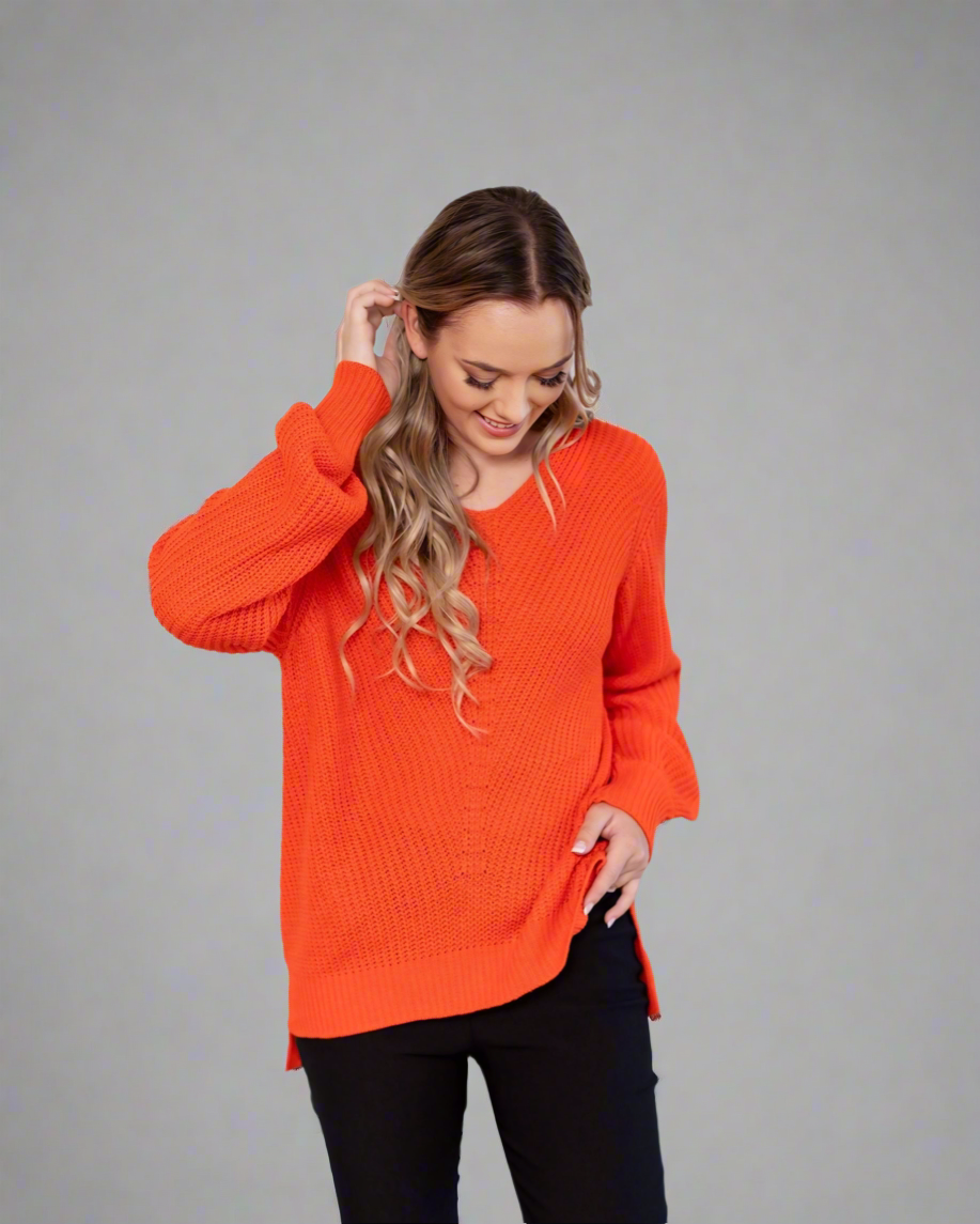 Sarah V Neck Knit Jumper