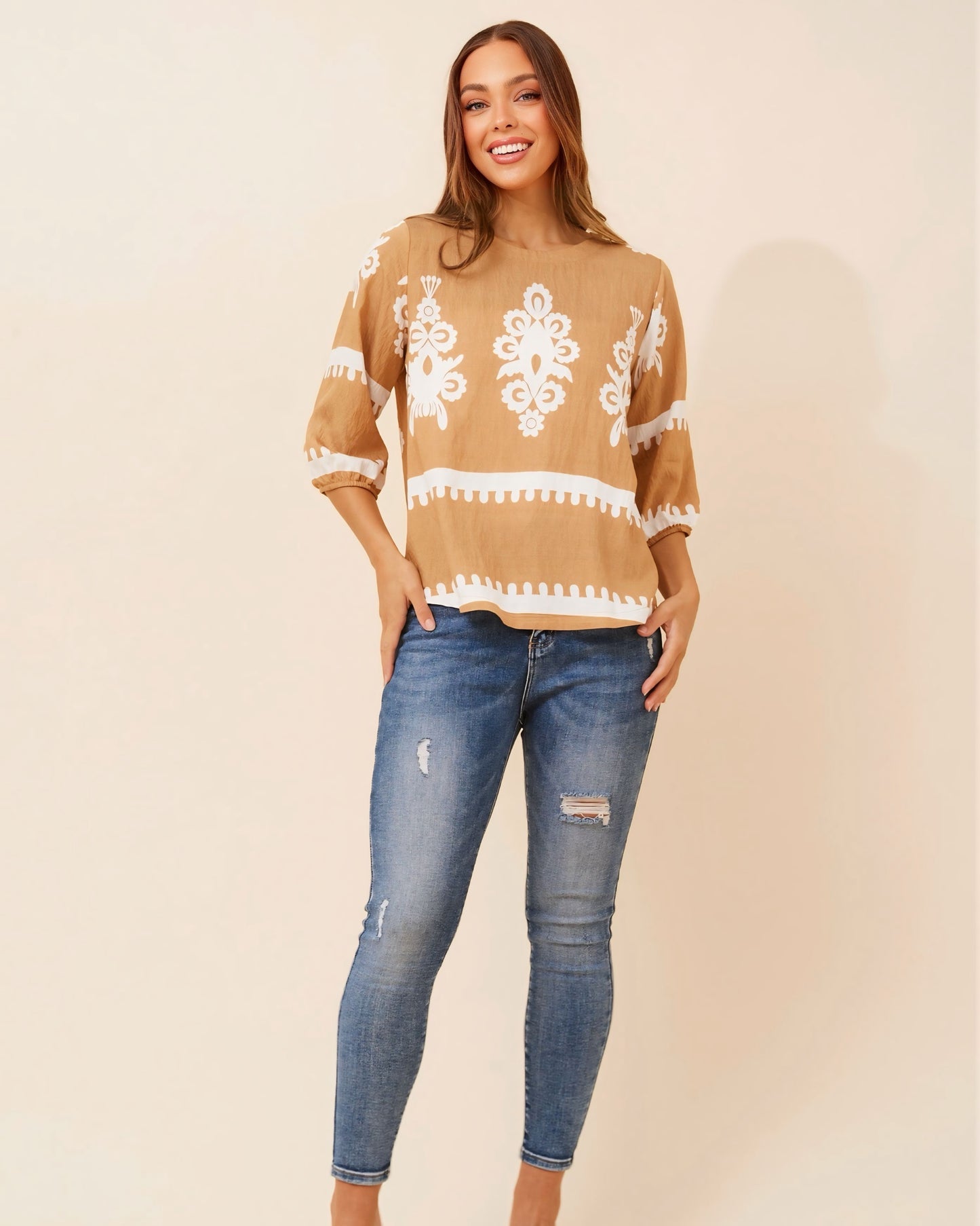Benni Self Print Top