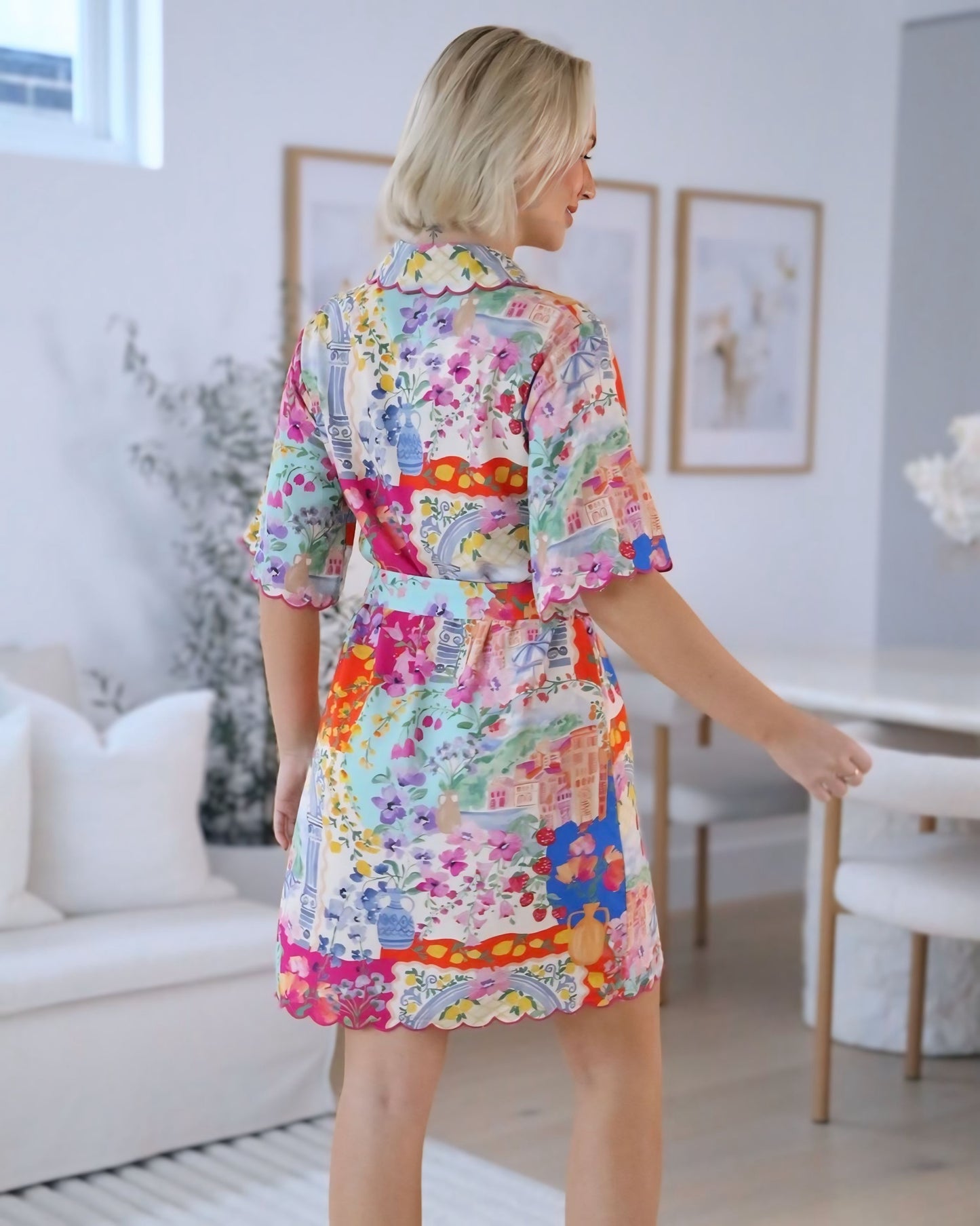 Paris Exclusive Flower Print Dress