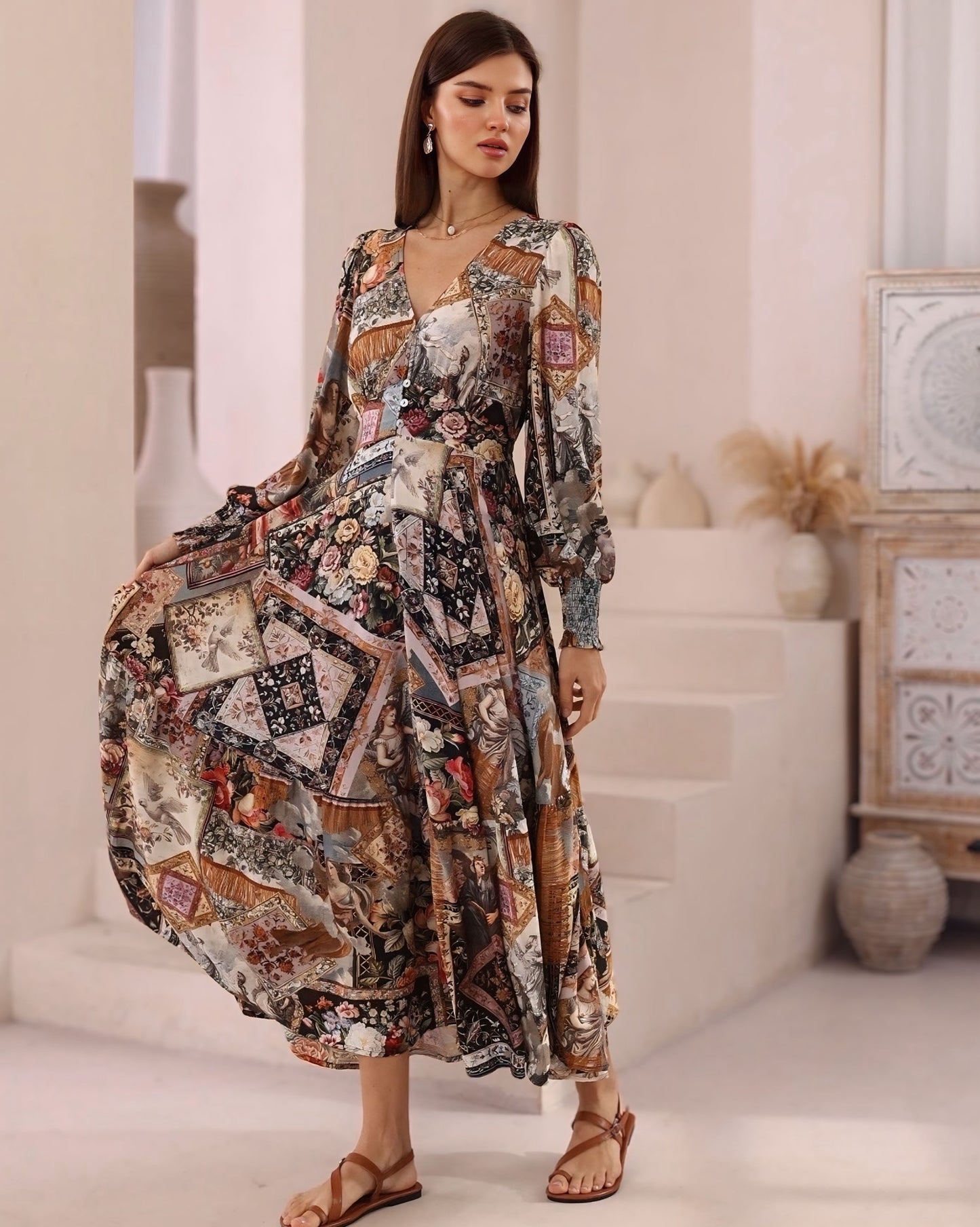 Peta Maxi Flower Dress