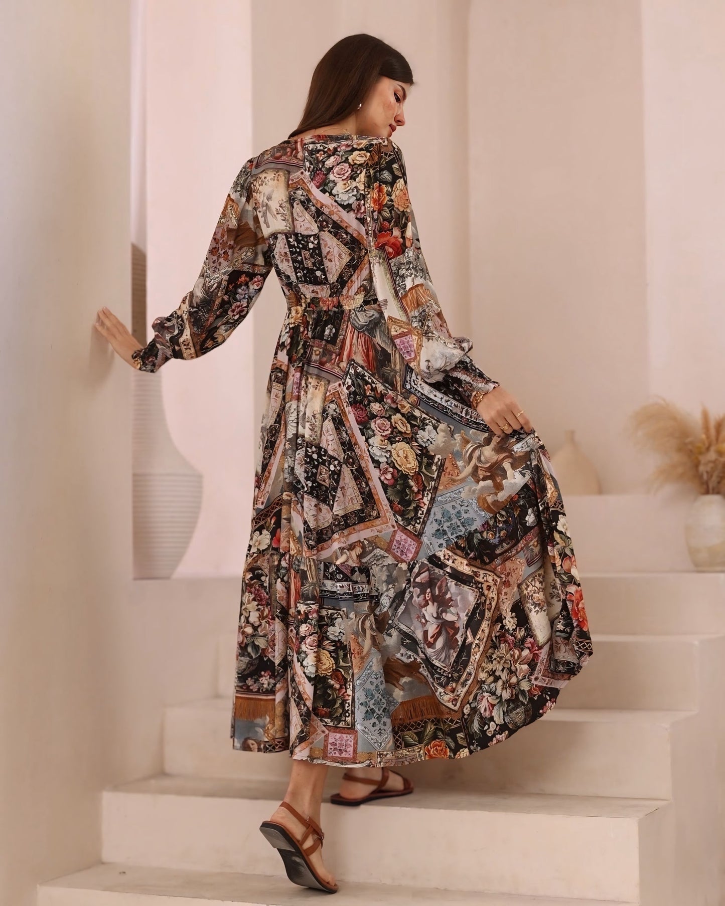 Peta Maxi Flower Dress
