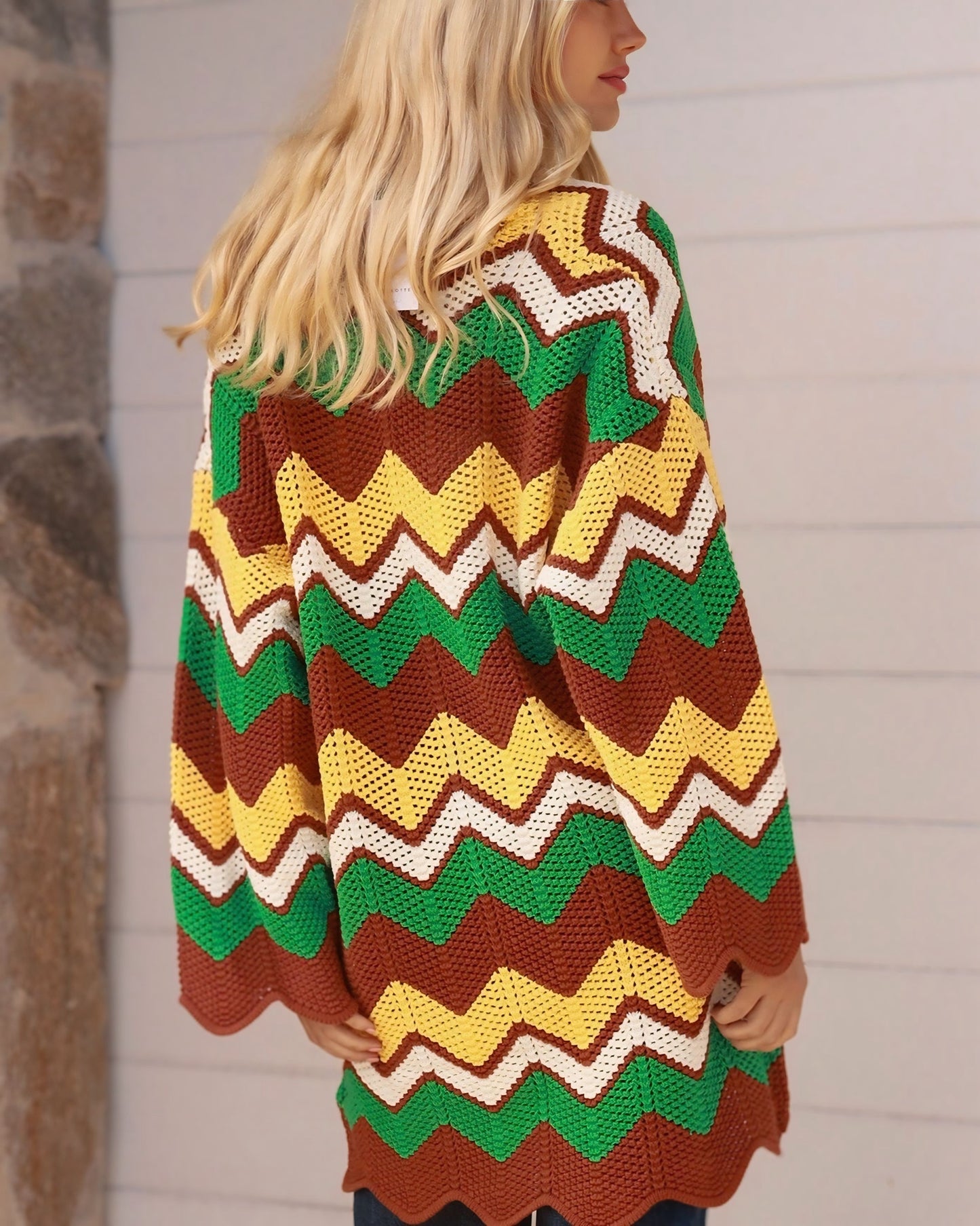 Seda Crochet Knit Cardigan