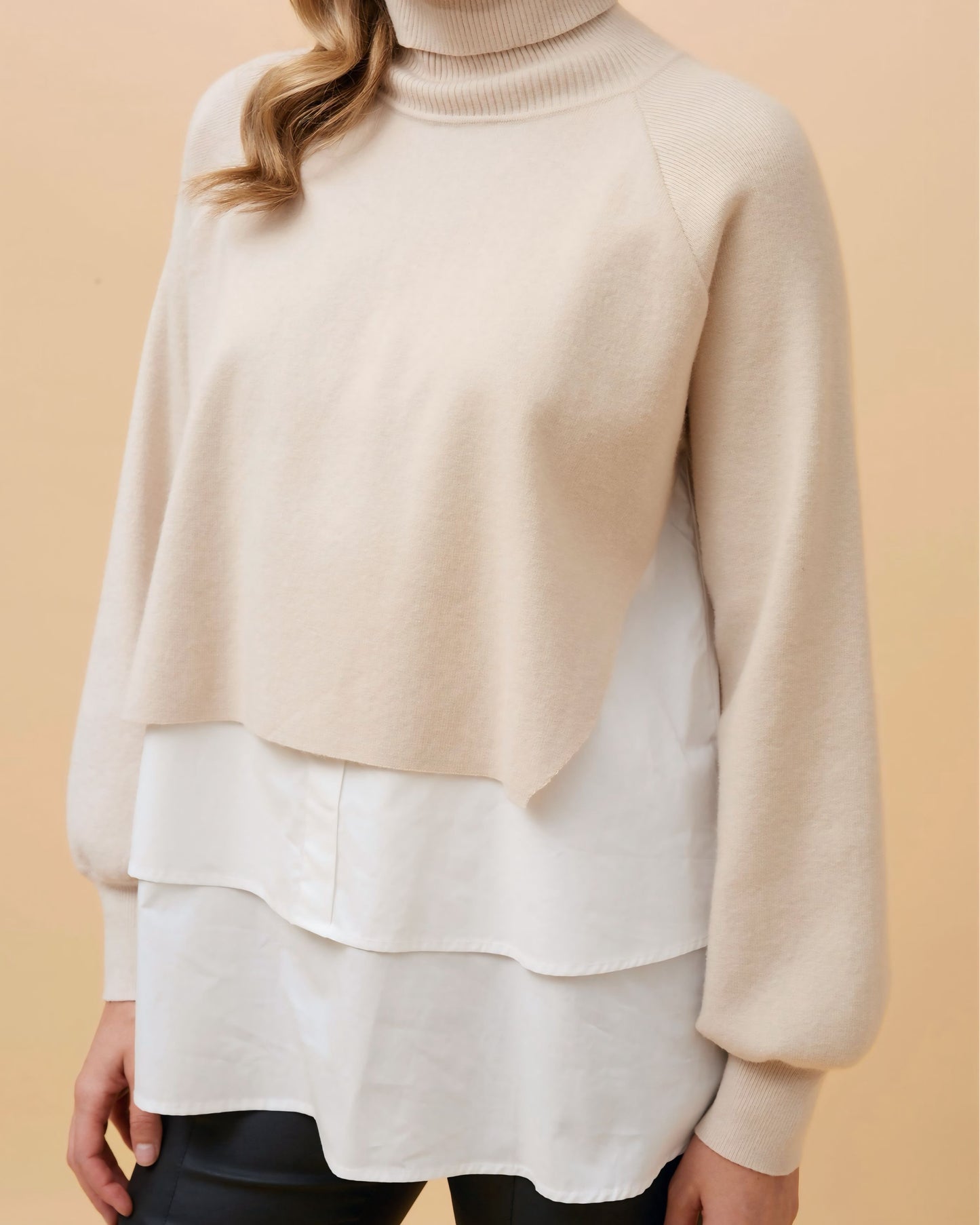 Sarah High Neck Knit Sweater