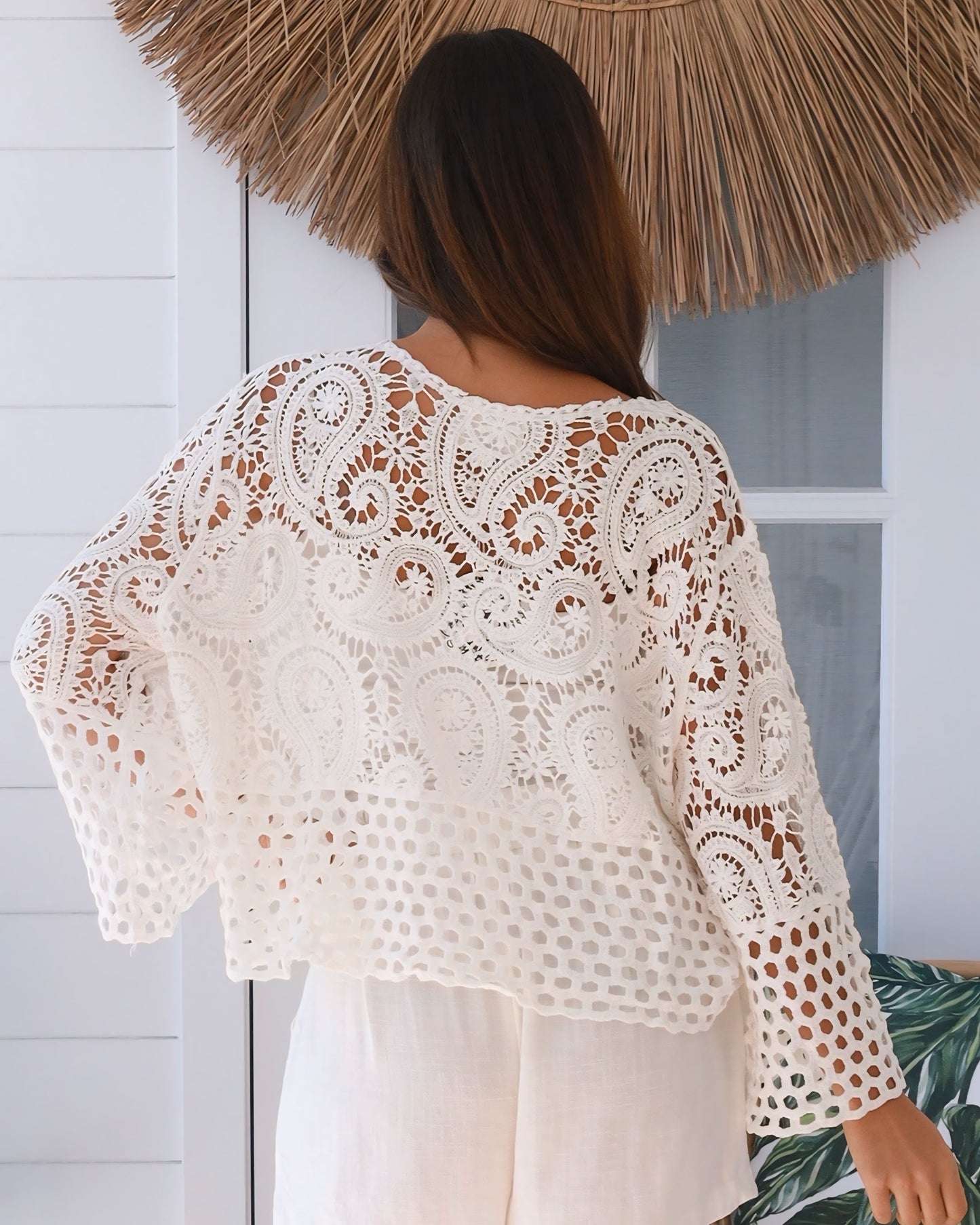 Lisa Crochet Tye Front Cardigan