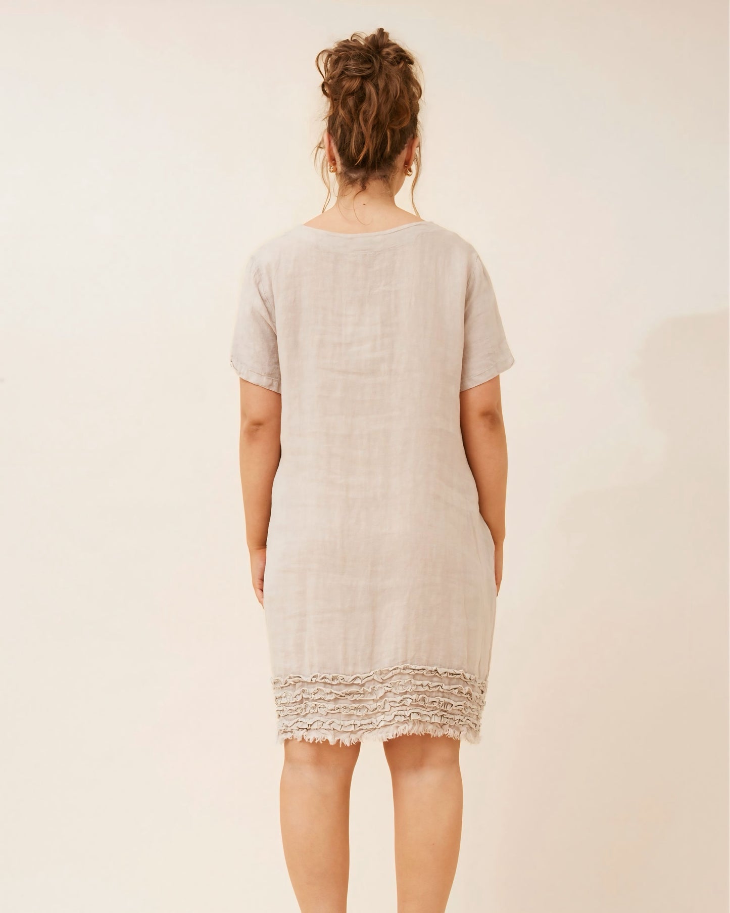 Lenny Detailed Frill Linen Dress