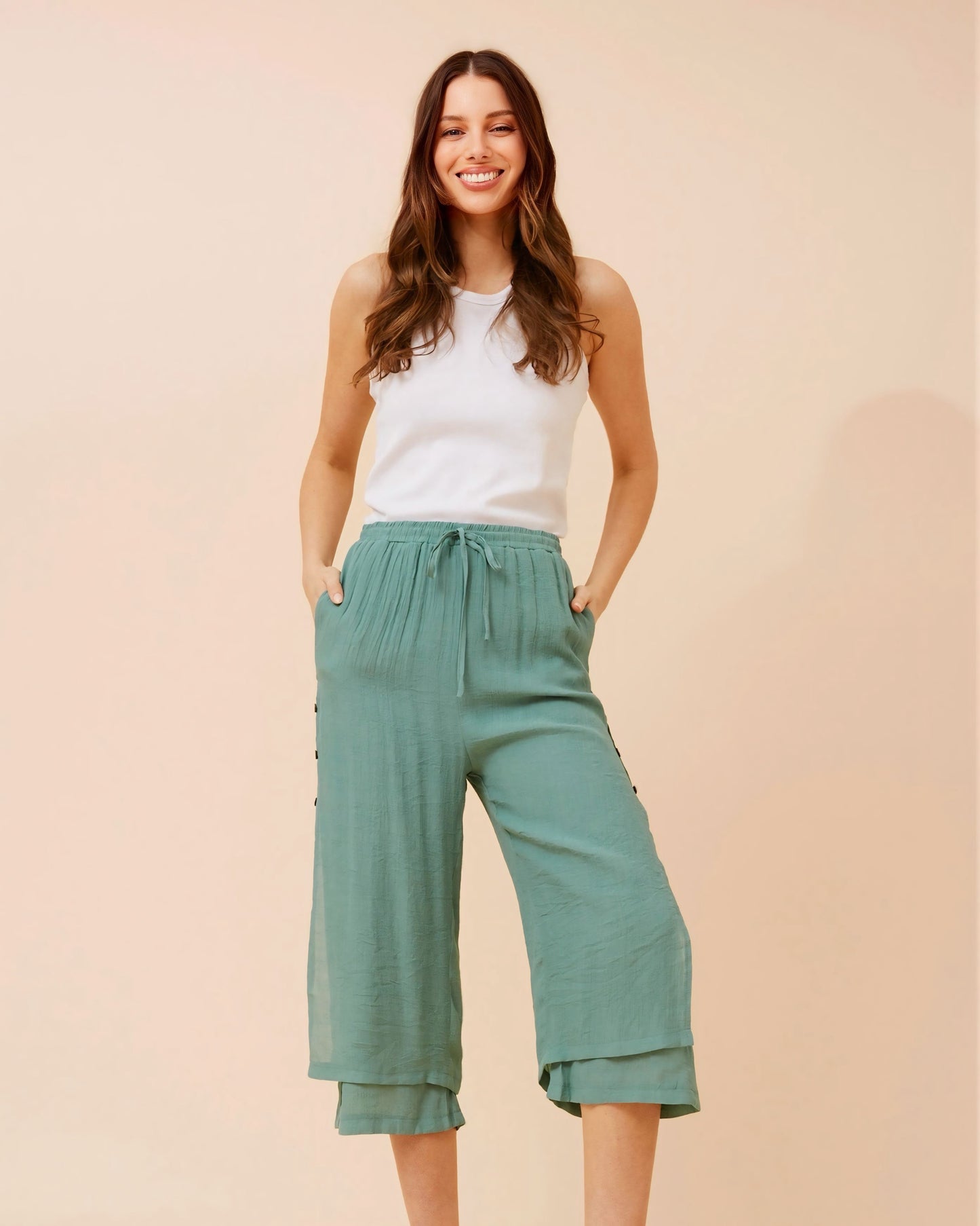 Petra Elastic Waist Pants