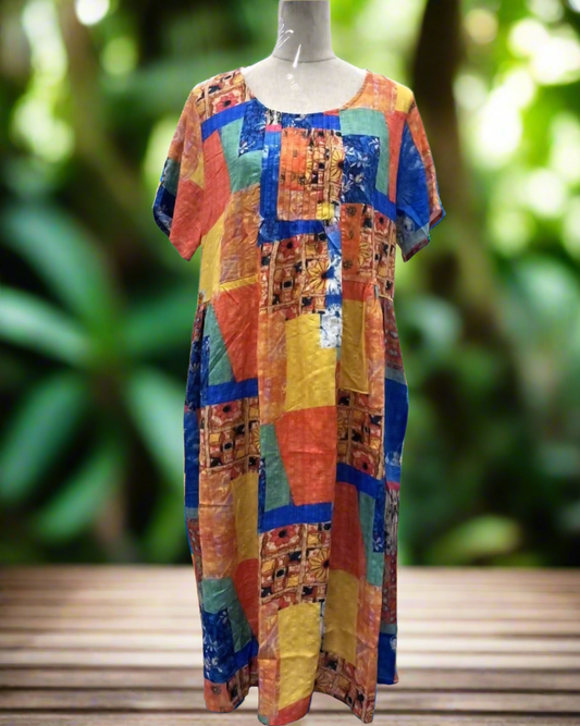 Aztec Design Cotton Dress
