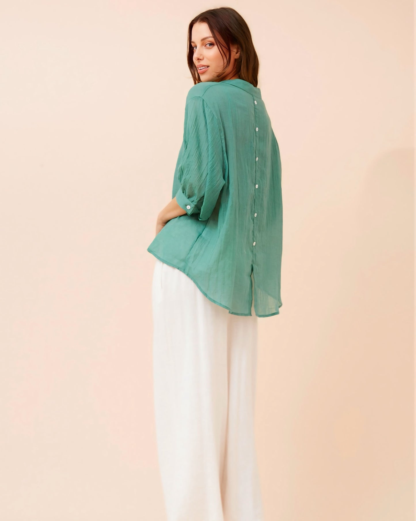 Ashly Button Front and Back Shirt