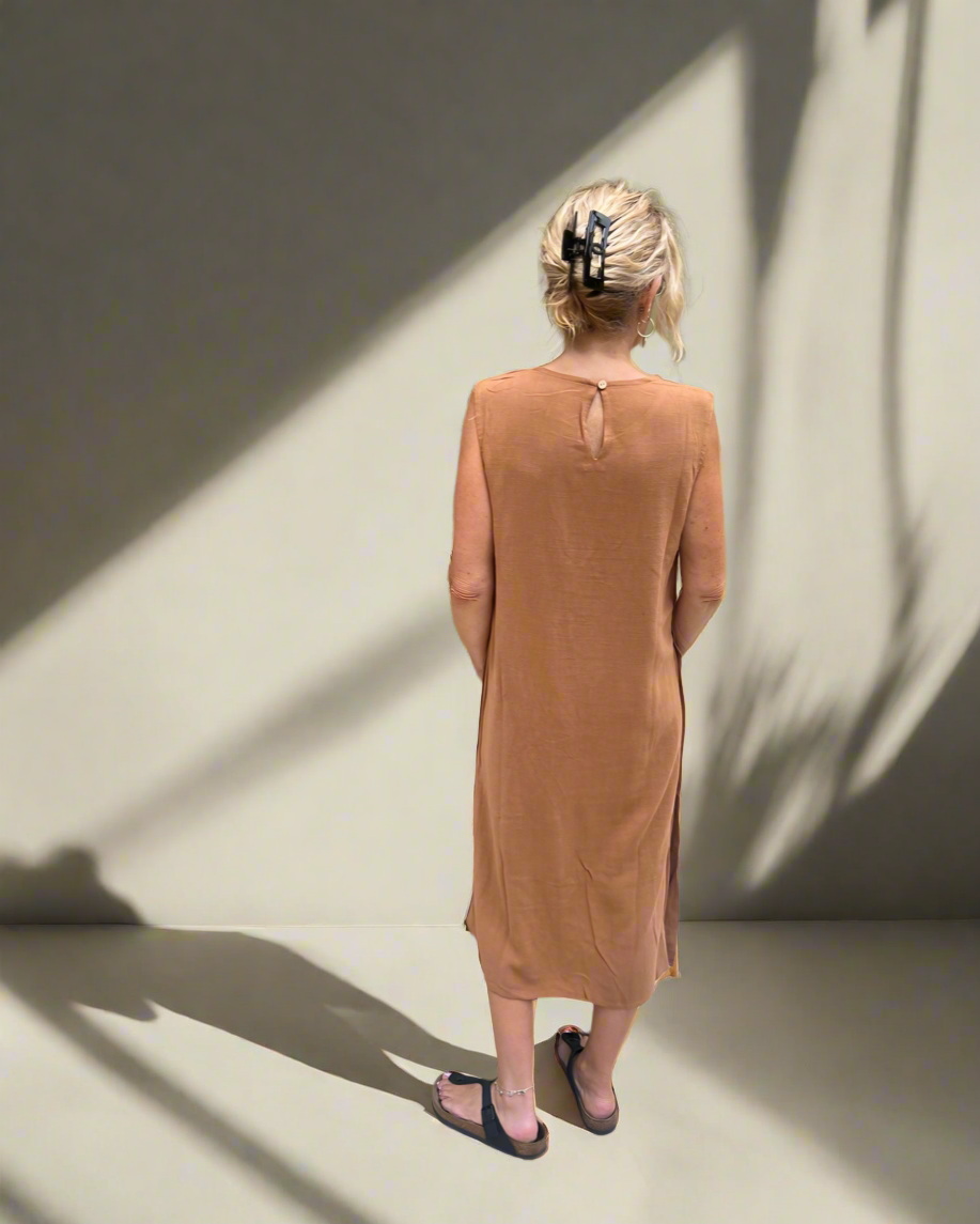 Charlie Mocha Linen Dress