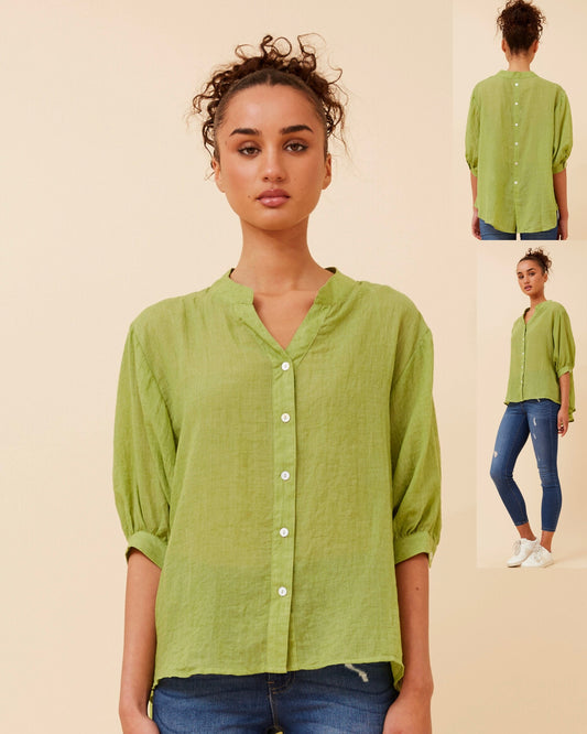 Seda Button Front and Back Shirt