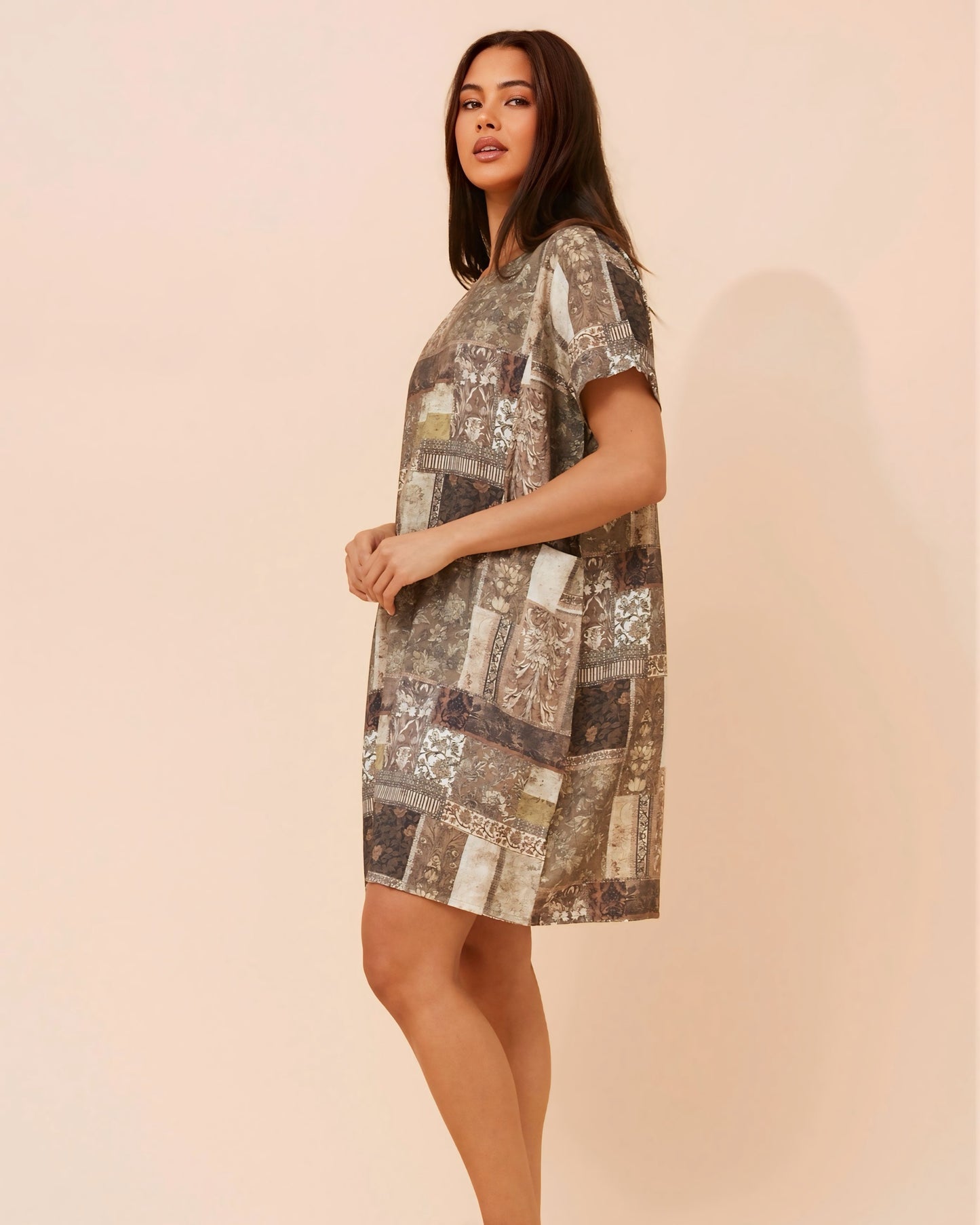 Debra Self Print Mini Dress