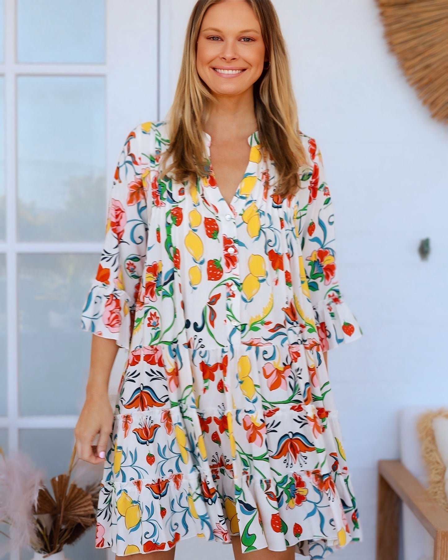 Clare V Neck Mini Dress