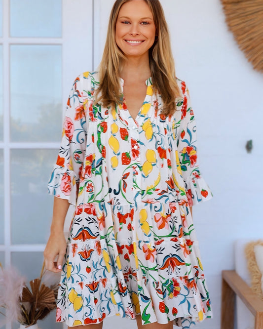 Clare V Neck Mini Dress