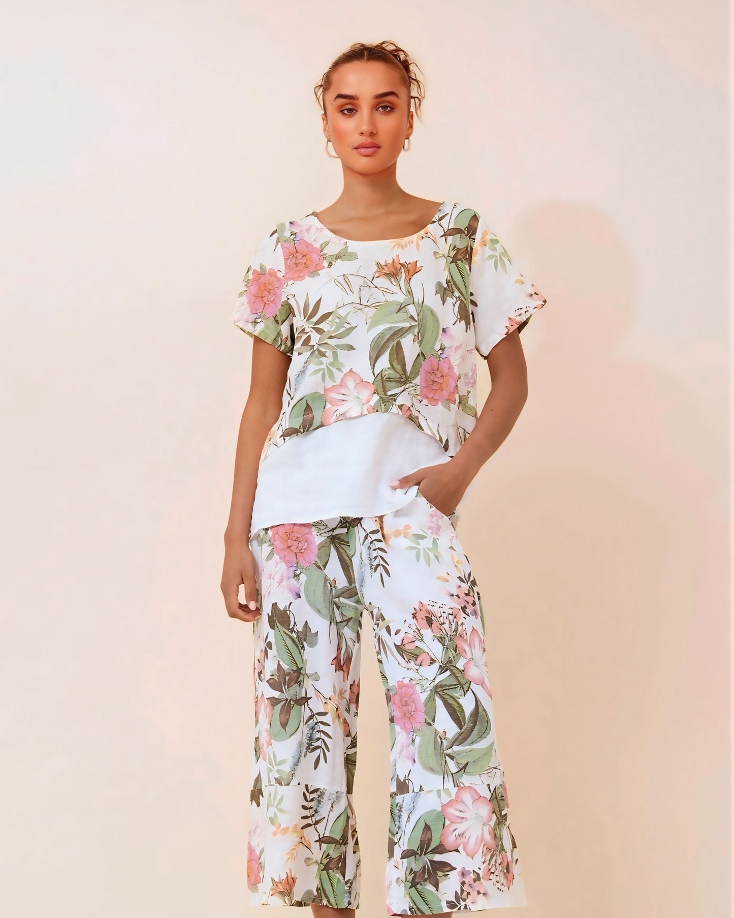 Paula Layered Linen Top