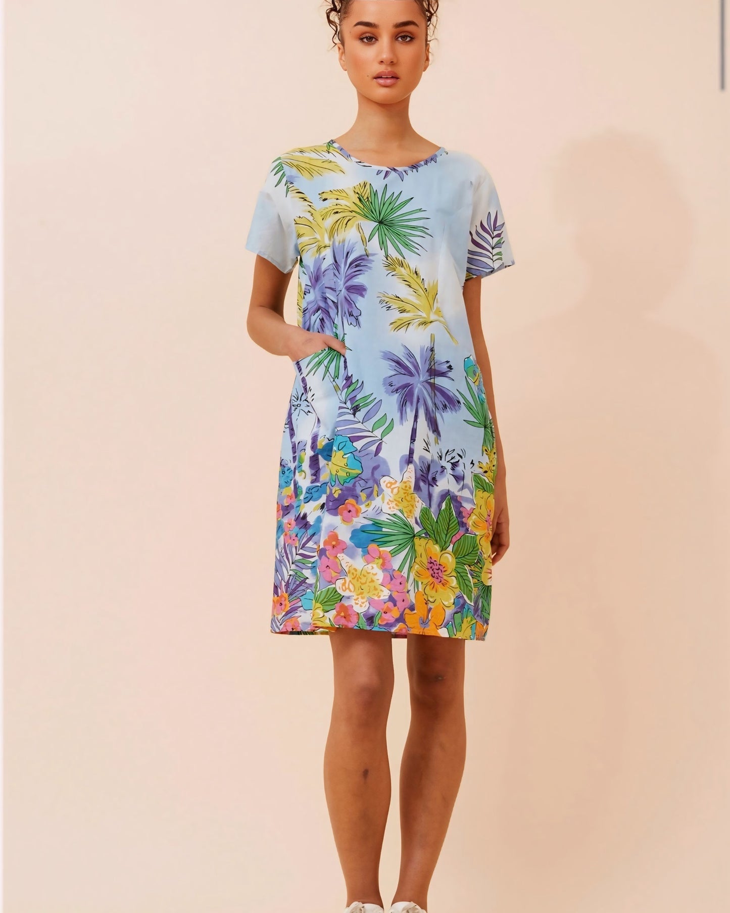 Padma Palm Tree Print Dress