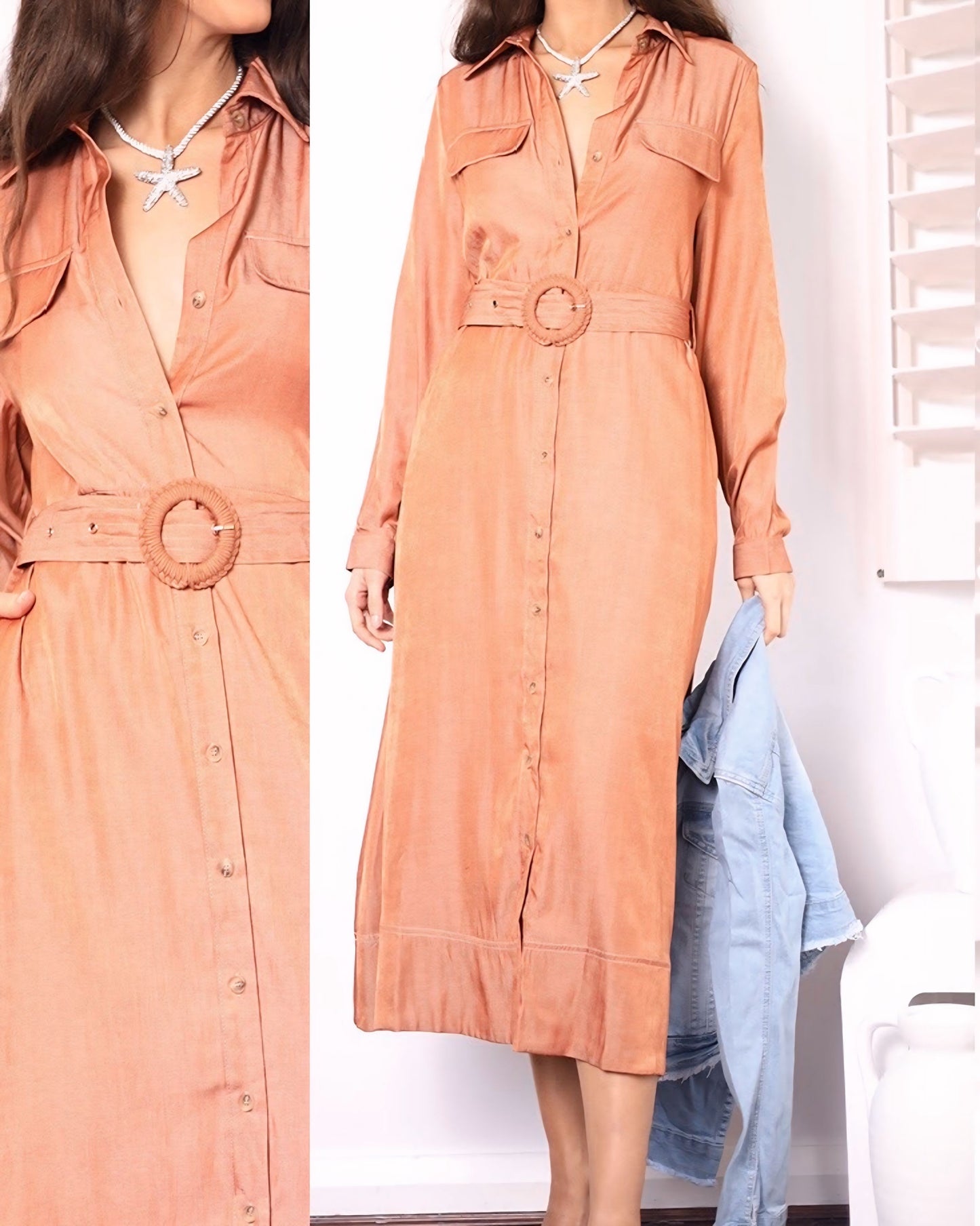 Trudy Self Belted Maxi Dress