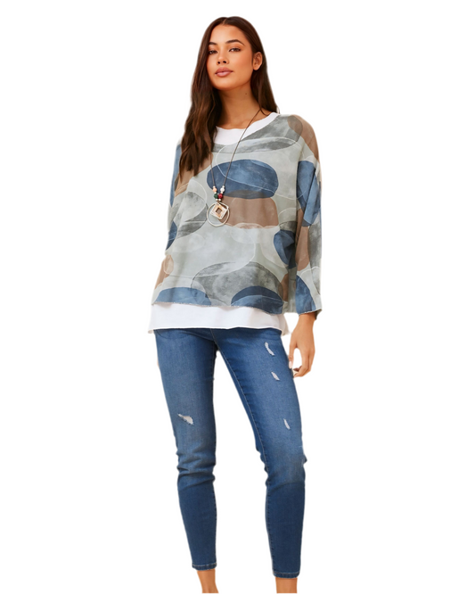 Bella Long Sleeve Layered Top