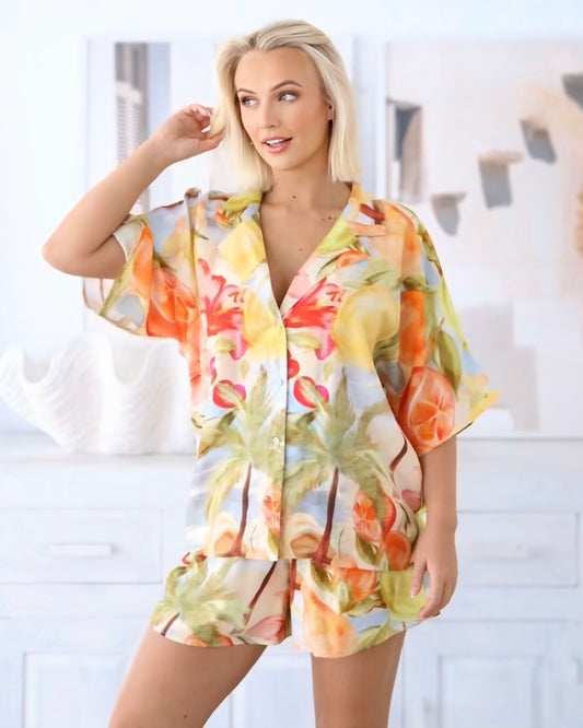 Zara Tropical Print Short Set