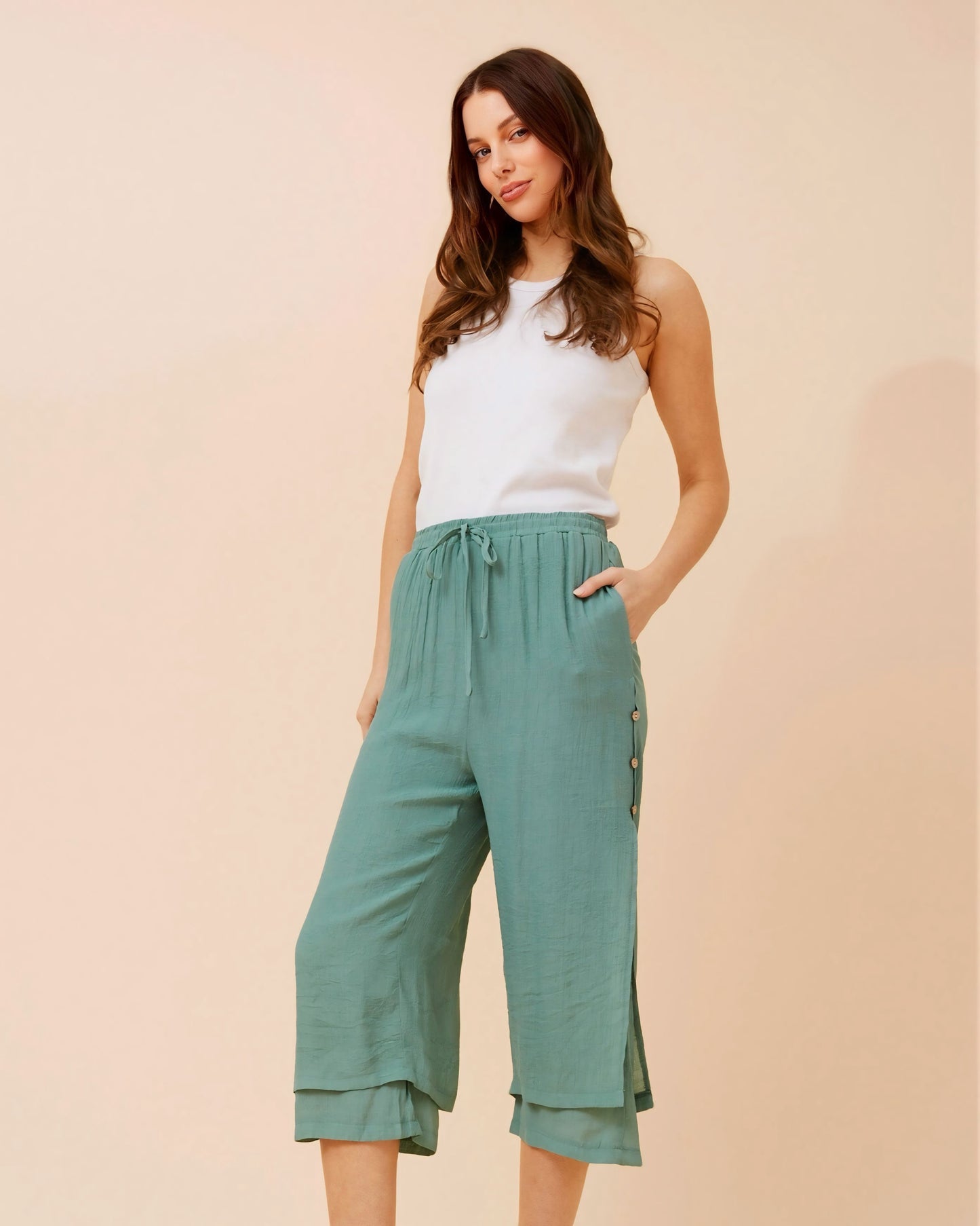 Petra Elastic Waist Pants