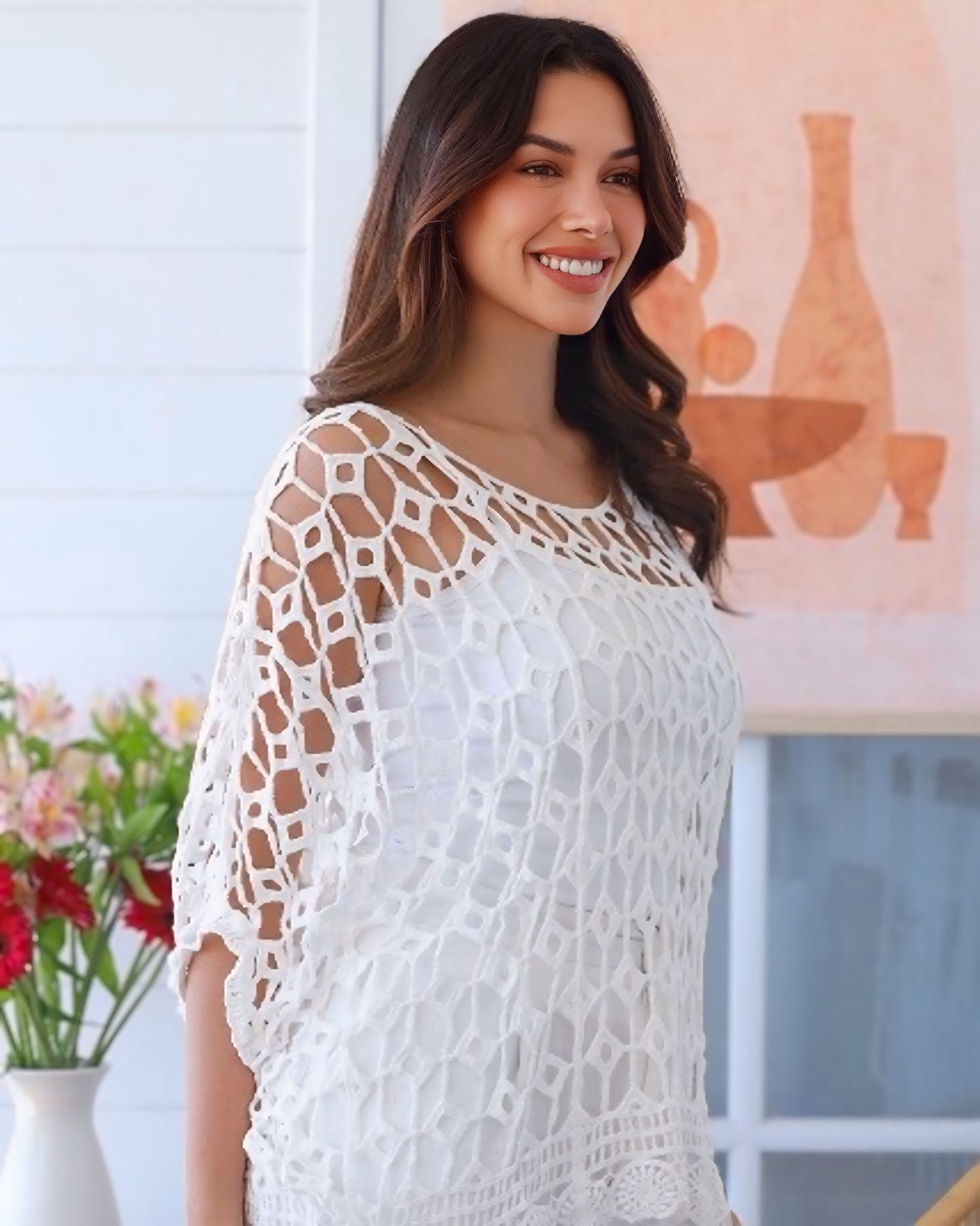 Julie Cotton Crochet Top