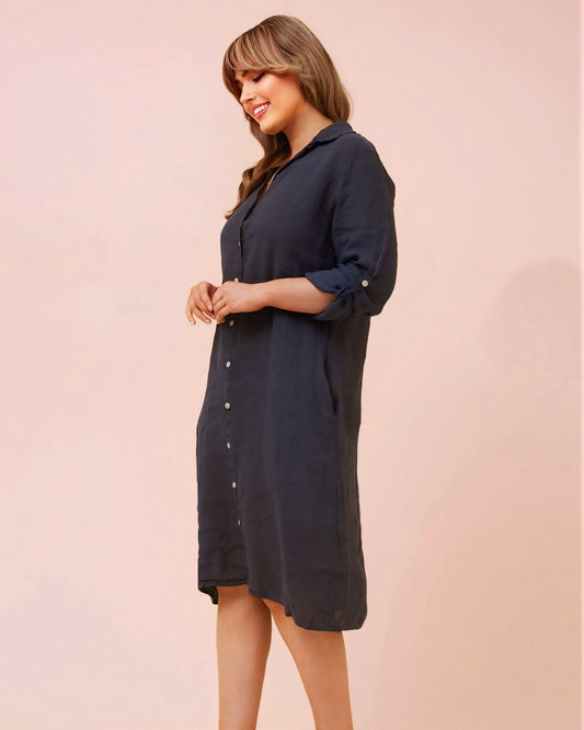 Byron Linen Shirt Dress