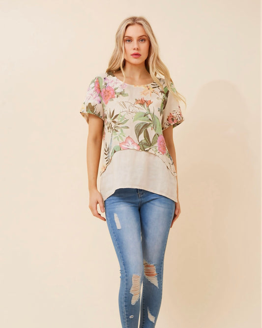 Padma Layered Linen Top