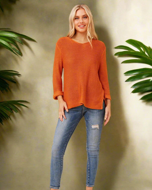 Julia V Neck Pullover Top