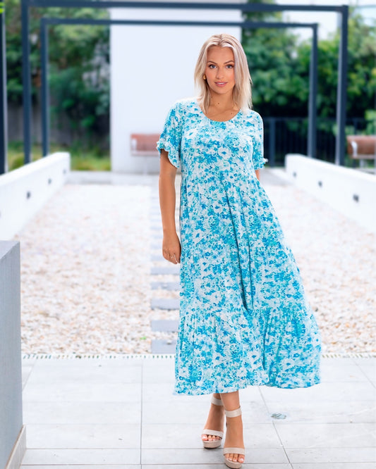 Sky Maxi Floral Dress