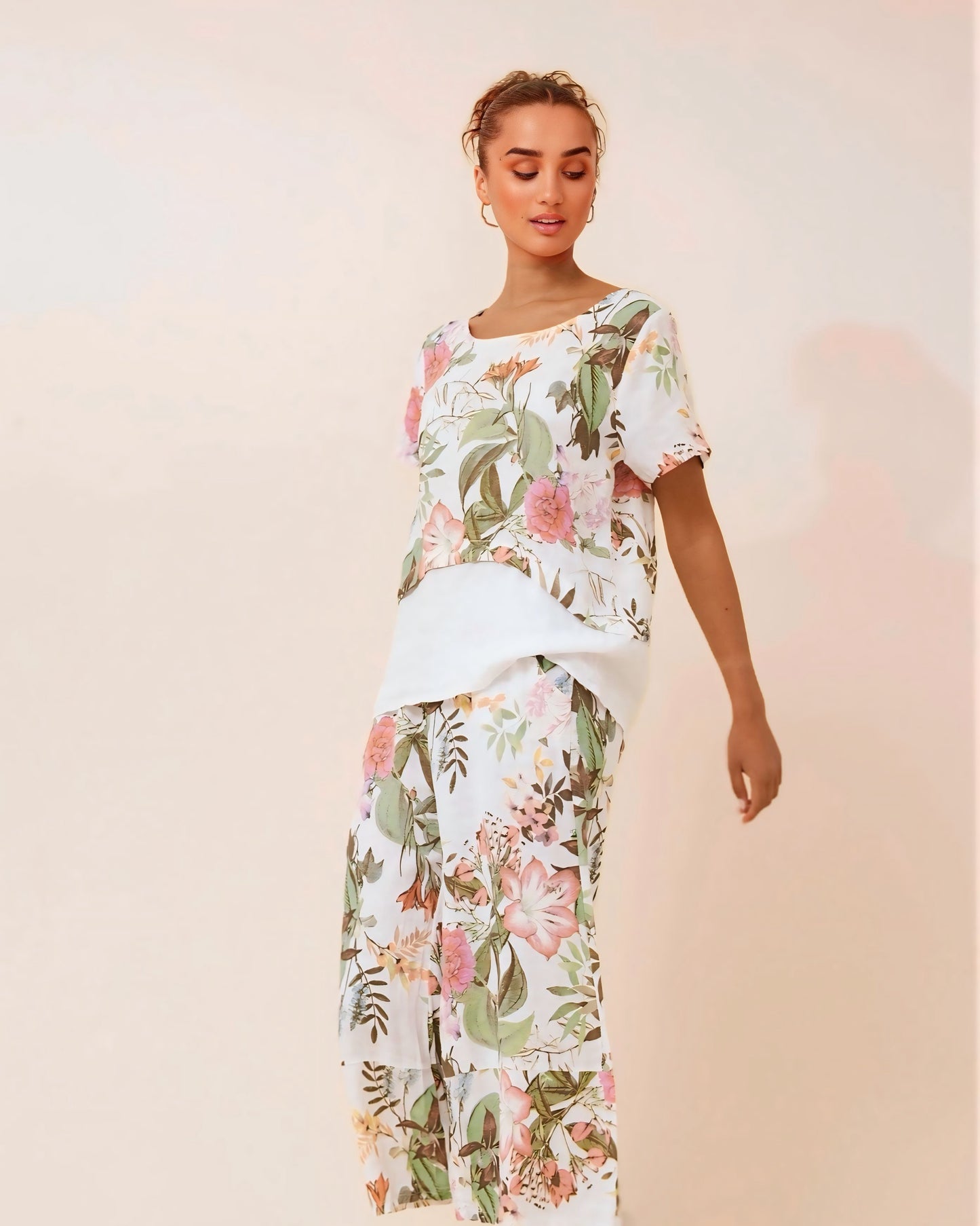 Paula Layered Linen Top