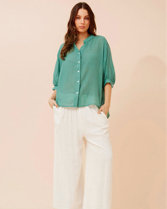 Ashly Button Front and Back Shirt