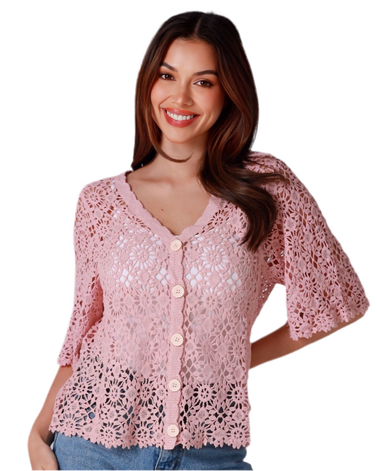 Jillian Crochet Cardigan