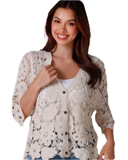 Norma Crochet Cardigan