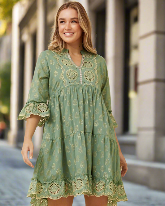 Alison Lace Trim Dress