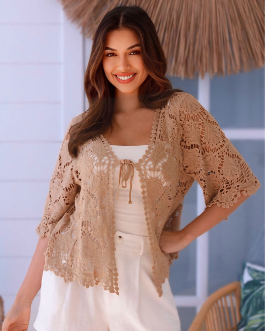 Patsy Cotton Crochet Cardigan