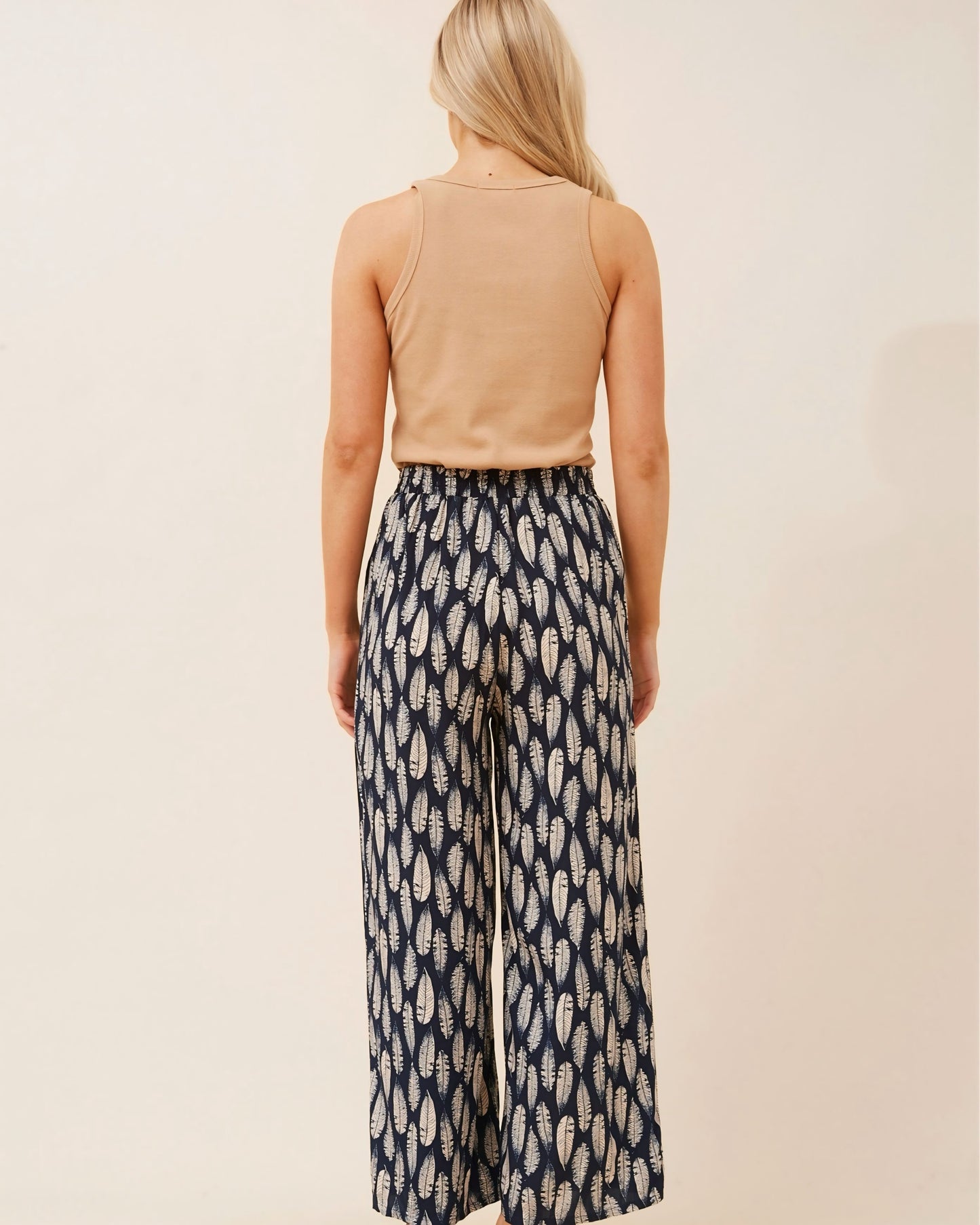 Petra Wide Leg Elastic Waist Pants