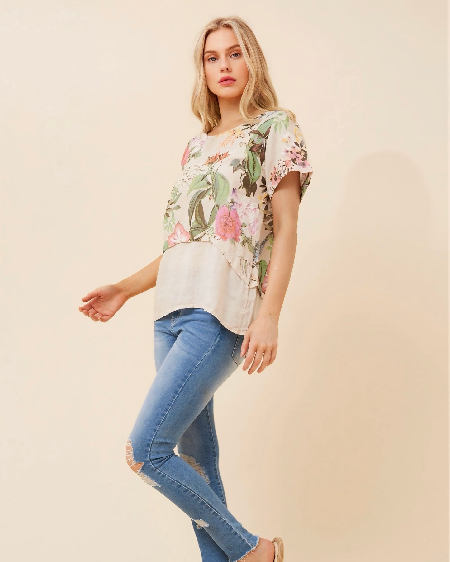 Padma Layered Linen Top