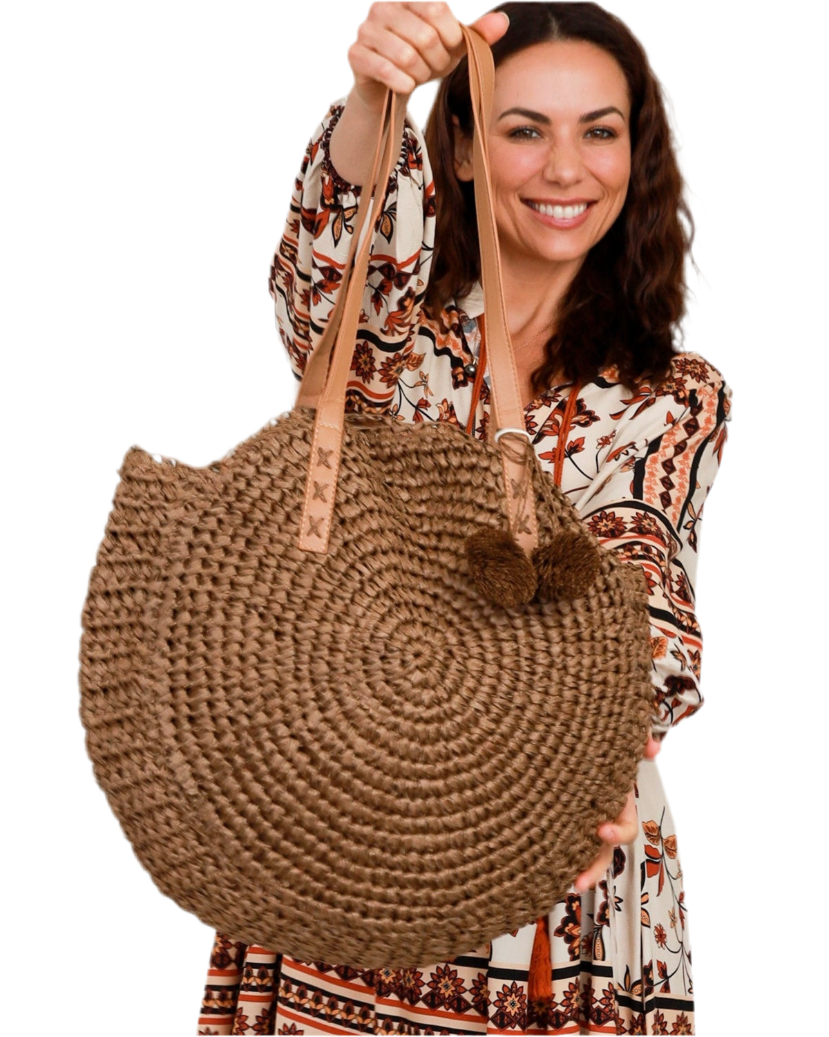 Bags - Round Straw Bag