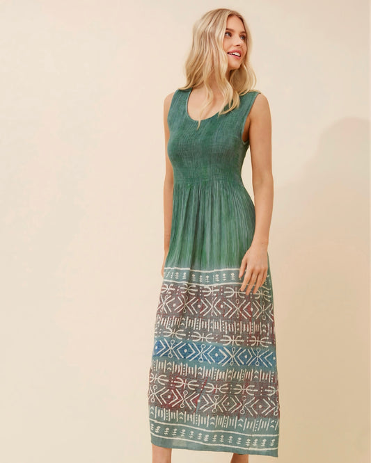 Nancy Shirred Top Maxi Dress