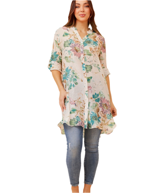 Sally Long Floral Shirt