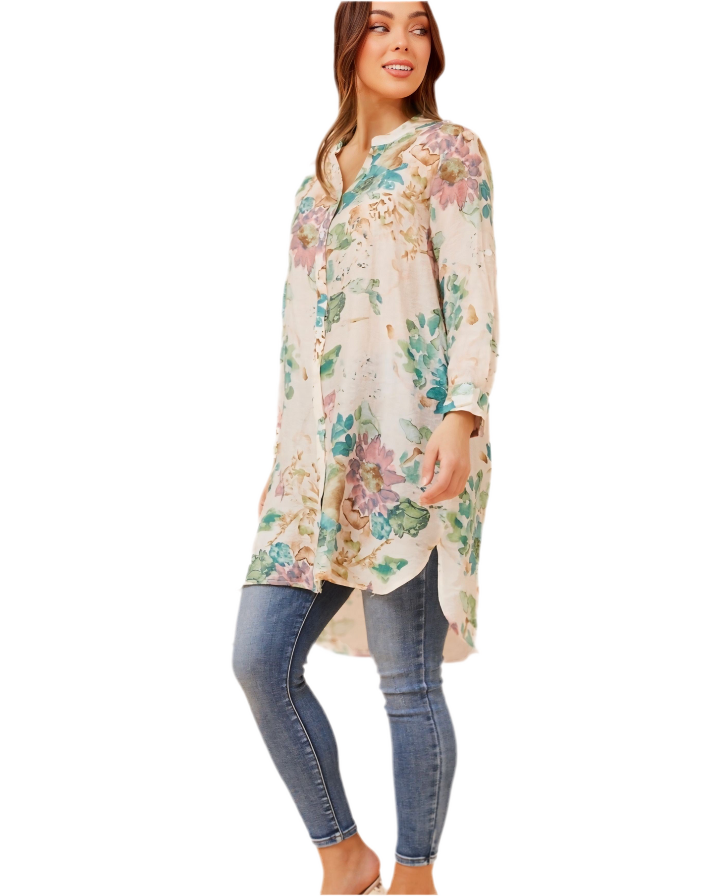 Sally Long Floral Shirt