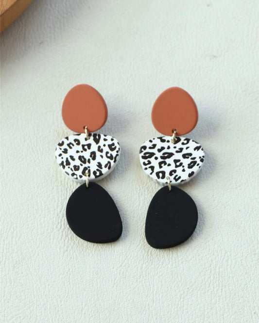 Leopard Pattern Drop Earrings