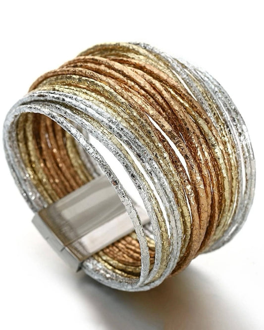Silver /Gold Band Bracelet