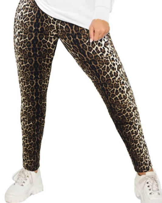 Thermal Leopard Tights